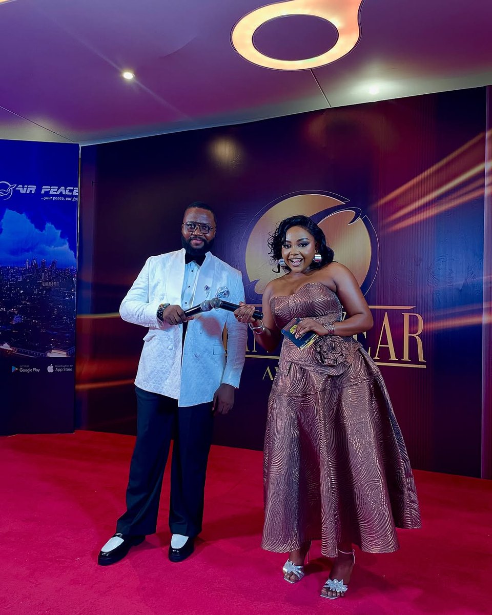 Silverbird_MOTY's tweet photo. The Red Carpet hosts @_victorywilson &amp; @_tsarkenn where serving elegance and charisma! ✨🎤

They brought the best celebrity moments, interviews, and all the glitz &amp; glam! ⭐️🔥

How stunning do they look? 😍 Drop a ❤️ if you agree!

#SilverbirdAt45 #SilverbirdAwards #SMOTY2024 https://t.co/ocjZOx3UrA