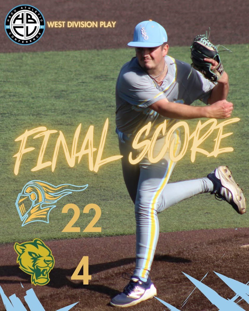 SUNO Knights Baseball (@sunobsb) on Twitter photo Got that lick back โพ
Knights slam the Panthers 22-4 and take over first in the West Division at 10-2. SUNO is now in second overall in the <a href="/HBCUAC/">HBCU Athletic Conference</a> behind Talladega.
Read the full release and view the boxscore: sunoathletics.com/sports/bsb/202โฆ
#SUNOKNIGHTLIFE #SUNOKNIGHTSBASEBALL Got that lick back โพ
Knights slam the Panthers 22-4 and take over first in the West Division at 10-2. SUNO is now in second overall in the <a href="/HBCUAC/">HBCU Athletic Conference</a> behind Talladega.
Read the full release and view the boxscore: sunoathletics.com/sports/bsb/202โฆ
#SUNOKNIGHTLIFE #SUNOKNIGHTSBASEBALL