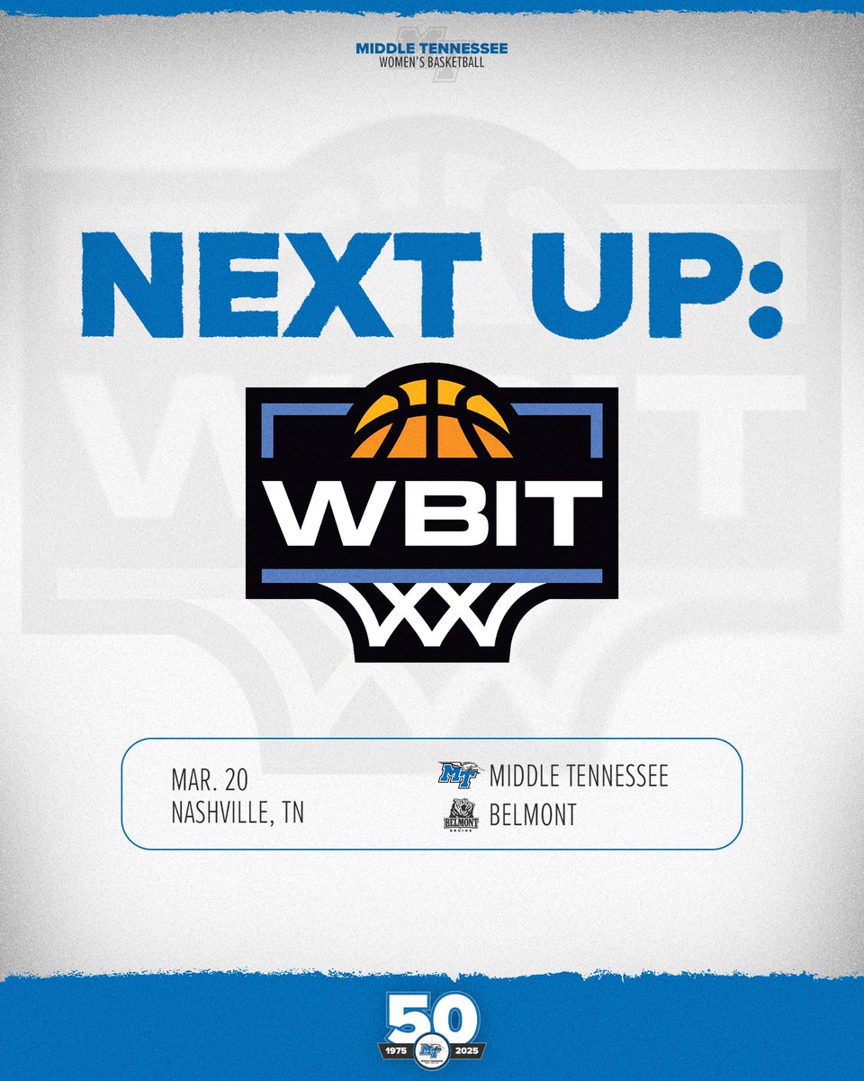 Middle Tennessee Women's Basketball (@mt_wbb) on Twitter photo ๐๐๐ญ๐ฉ ๐๐ฅ: Another battle in the Music City 
#TrueBlue | #Team50 ๐๐๐ญ๐ฉ ๐๐ฅ: Another battle in the Music City 
#TrueBlue | #Team50