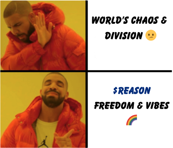 Reason_coin's tweet photo. ๐ Drake gets itโ$REASON for the win! ๐ Join the vibe today with airdrop https://t.co/4ShTk7kPX7 @Reason_coin #MemeCoin #Solana #SolanaAirdrop #Diversity #notdivision #world #bestcrypto #equalrights https://t.co/oTsxepTLkg
