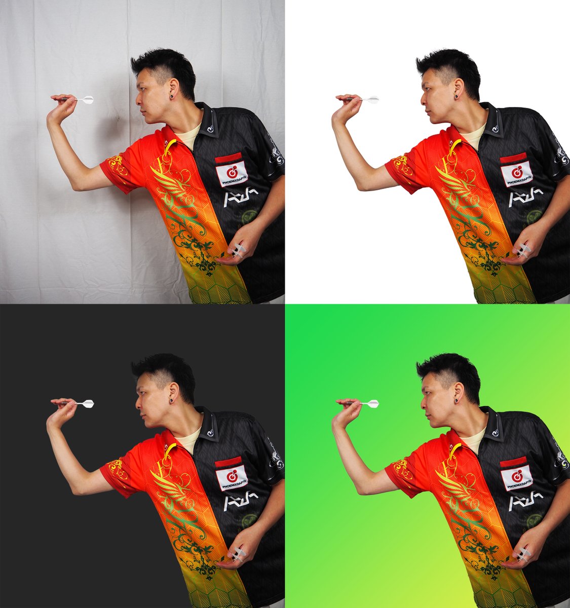 弊社事務所に簡素ですが宣材写真撮影できる環境（人・物両方）を作りました。来社が前提になりますがユニフォーム制作依頼いただいた方は無料で撮影＋背景透過したデータお渡しします(´ω｀*)
制作依頼がない方も利用いただけますのでご希望の方はDMにてお気軽にご相談くださいm(_ _)m