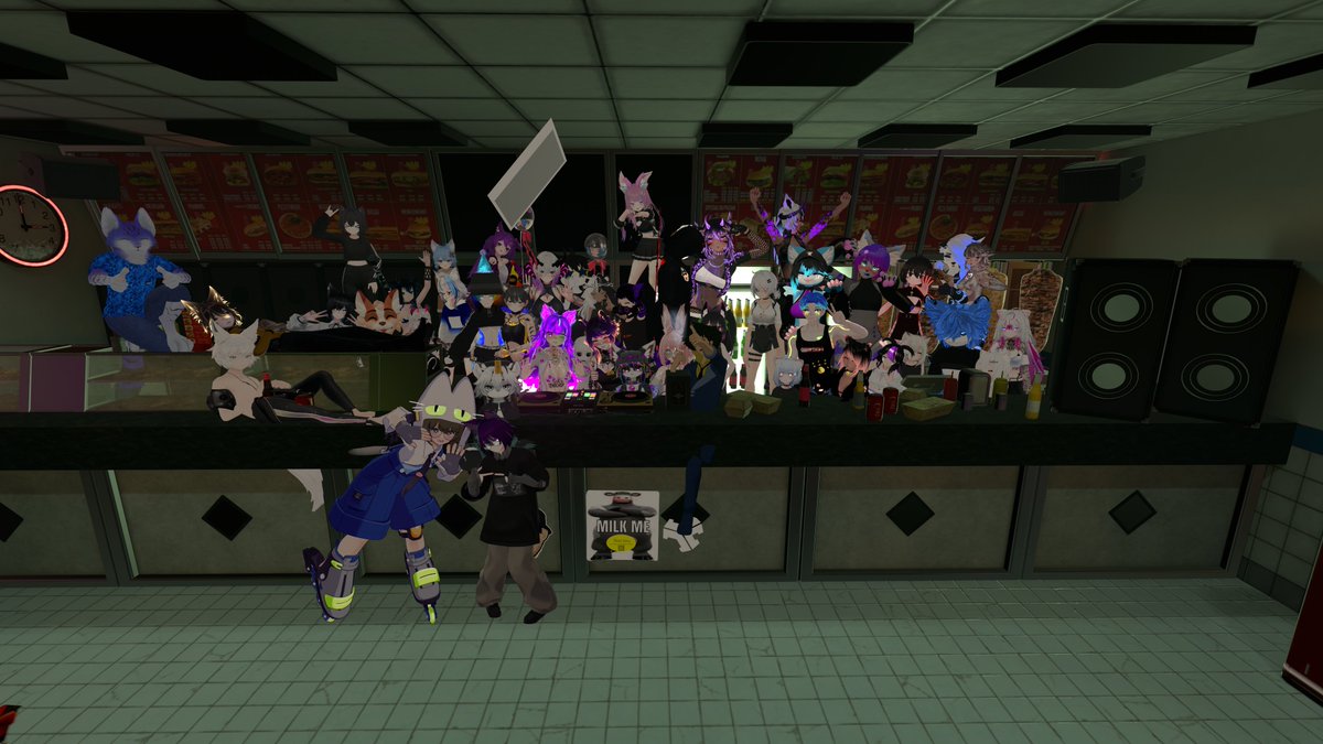 Thanks to everyone who decided to spend time with us and party on Saturday at my birthday party!

Thanks to the DJs <a href="/NightcoreCEO/">Nightcore</a>, <a href="/shinokumaVR/">Shino</a>, <a href="/MKSamisheesh/">MK_Sami</a>, <a href="/Endo909Vrc/">Dj Endo</a> and <a href="/hexenelf/">hexenelf</a> for the awesome music, <a href="/Asumythdj/">Asumyth</a> for organising and to <a href="/TheDrNope/">Dr. Nope</a> for the world!
Love ya all!