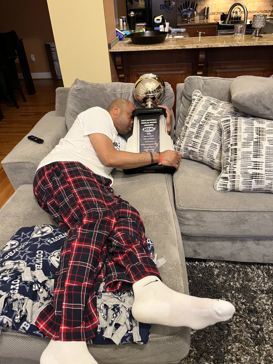 My plan was to come back from Norfolk with 2 championship trophies, but the regular season conference championship trophy will do, for now……