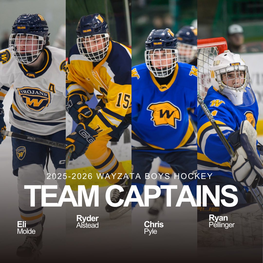 Introducing your 2025-2026 Team Captains!!  #WayzataWay