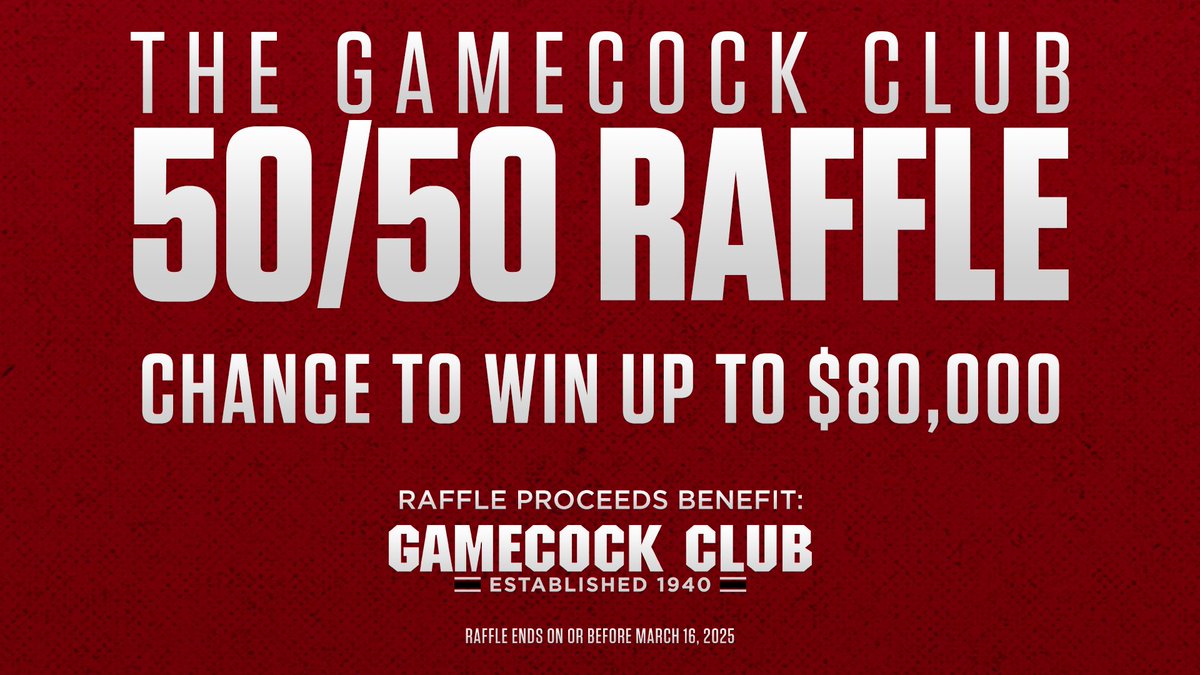 LaNorris Sellers (@lanorrisellers) on Twitter photo Want the chance to win up to $80,000? Enter <a href="/TheGamecockClub/">The Gamecock Club</a>'s 50/50 raffle today.
➡ gamecockclub5050.us.bumpcbnraffle.com
#Gamecocks | #ForeverToThee Want the chance to win up to $80,000? Enter <a href="/TheGamecockClub/">The Gamecock Club</a>'s 50/50 raffle today.
➡ gamecockclub5050.us.bumpcbnraffle.com
#Gamecocks | #ForeverToThee