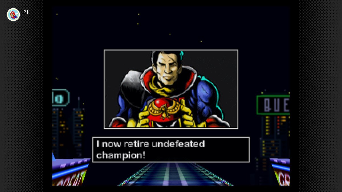 Iceman92's tweet image. Completed #FZEROX on master for the first time tonight.

I have now beaten every F Zero on the master difficulty. Of course I did it 100% legit without save stating between tracks too. It was rough😆

But I love my new title screen with the Blue Falcon😎 #NintendoSwitchOnline