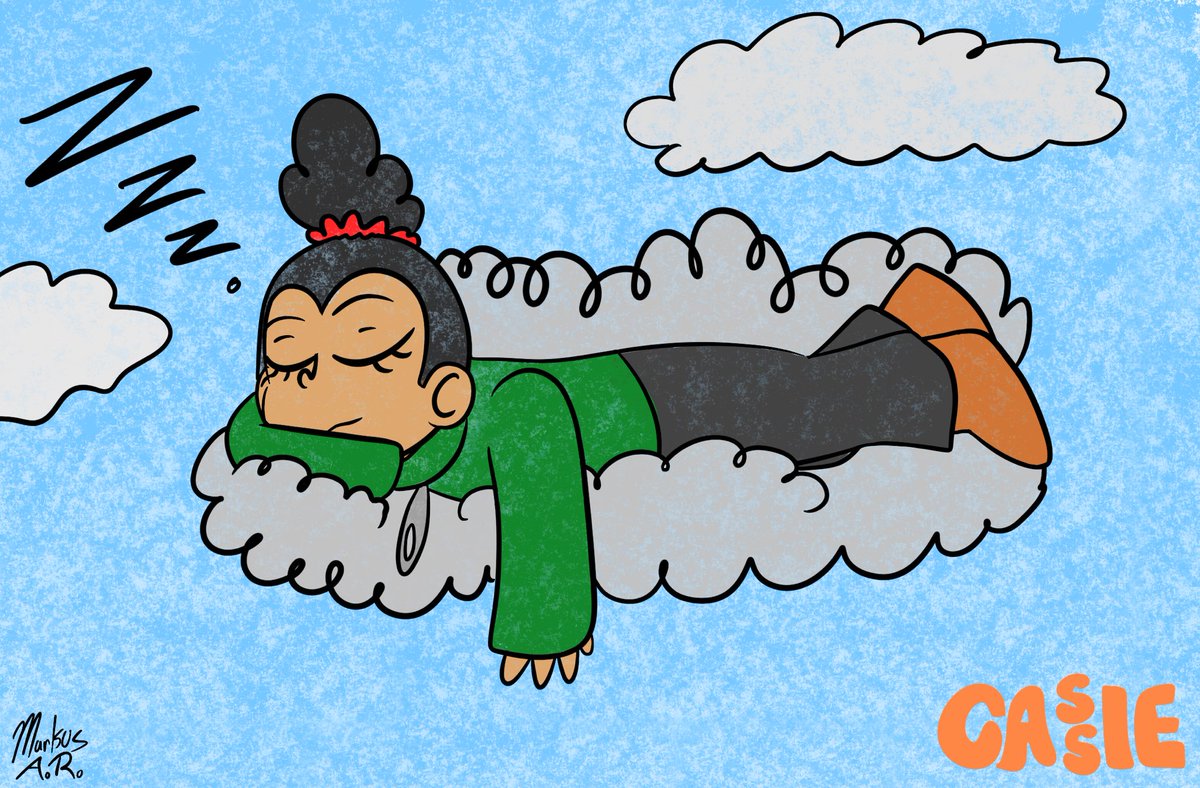 CassieSeries's tweet image. Cassie sleeping on her cloud.