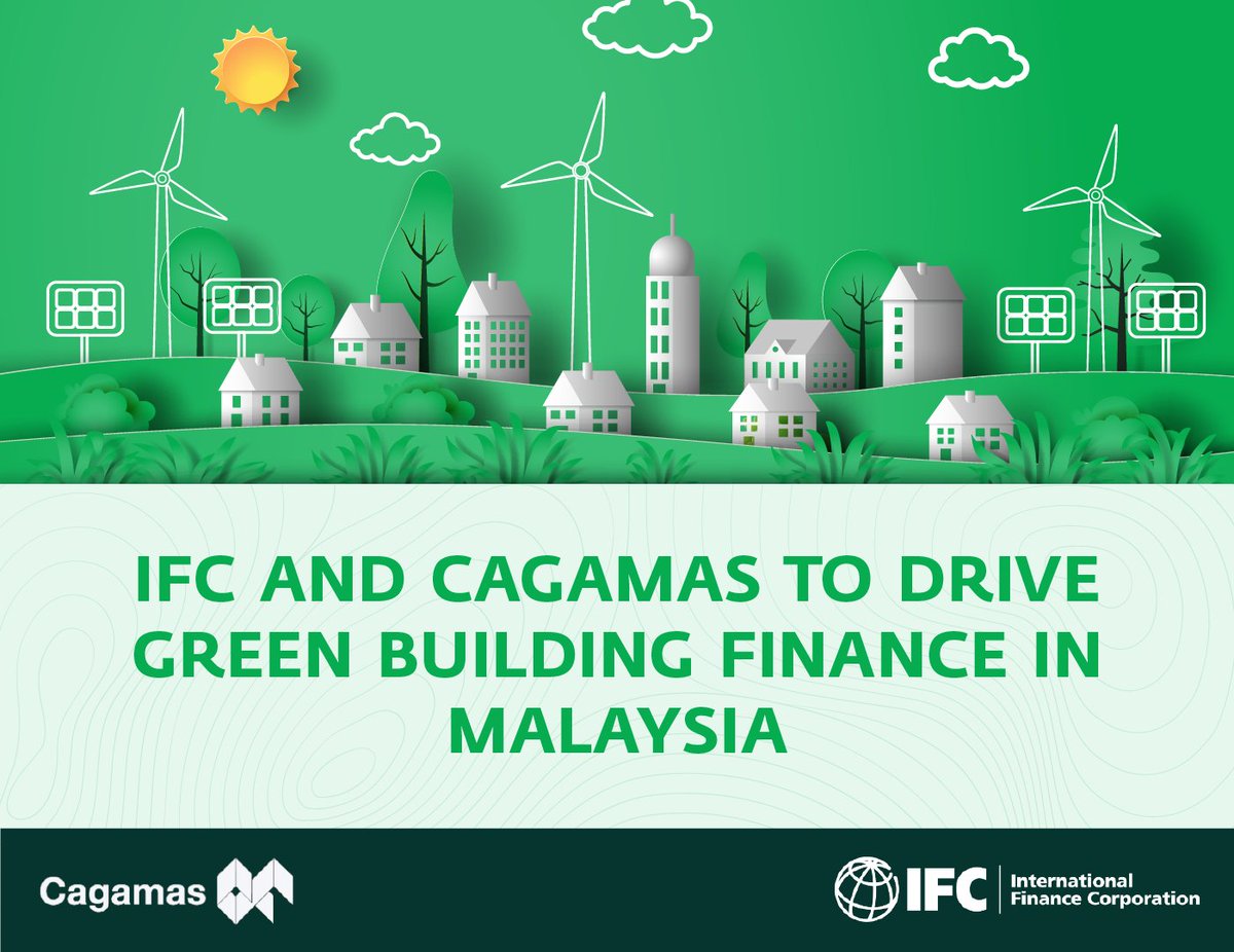 IFC EastAsiaPacific (@ifc_eap) on Twitter photo 📣 NEWS: <a href="/IFC_org/">IFC</a> has teamed up with <a href="/CagamasOfficial/">Cagamas Berhad (198601008739/157931-A)</a>, the National Mortgage Corporation of Malaysia, to strengthen green building finance in the country 🌱🌍. Learn more: wrld.bg/BS9c50ViOox
<a href="/WB_AsiaPacific/">World Bank East Asia Pacific</a> <a href="/WorldBank/">World Bank</a> 📣 NEWS: <a href="/IFC_org/">IFC</a> has teamed up with <a href="/CagamasOfficial/">Cagamas Berhad (198601008739/157931-A)</a>, the National Mortgage Corporation of Malaysia, to strengthen green building finance in the country 🌱🌍. Learn more: wrld.bg/BS9c50ViOox
<a href="/WB_AsiaPacific/">World Bank East Asia Pacific</a> <a href="/WorldBank/">World Bank</a>