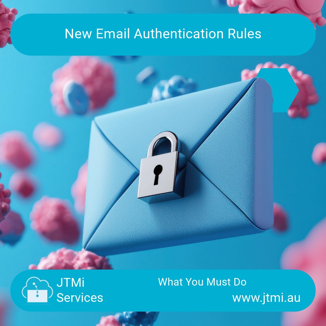 jtmiservices's tweet photo. 🚨 Google &amp; Yahoo’s New Email Authentication Rules: What You Must Do
Starting April 2024, stricter email authentication is required! Ensure compliance with:
✅ DMARC, SPF, and DKIM setup
✅ One-click unsubscribe
✅ Low spam rates
#EmailSecurity #Google #Yahoo #CyberSecurity #jtmi https://t.co/KICMsyzwkG