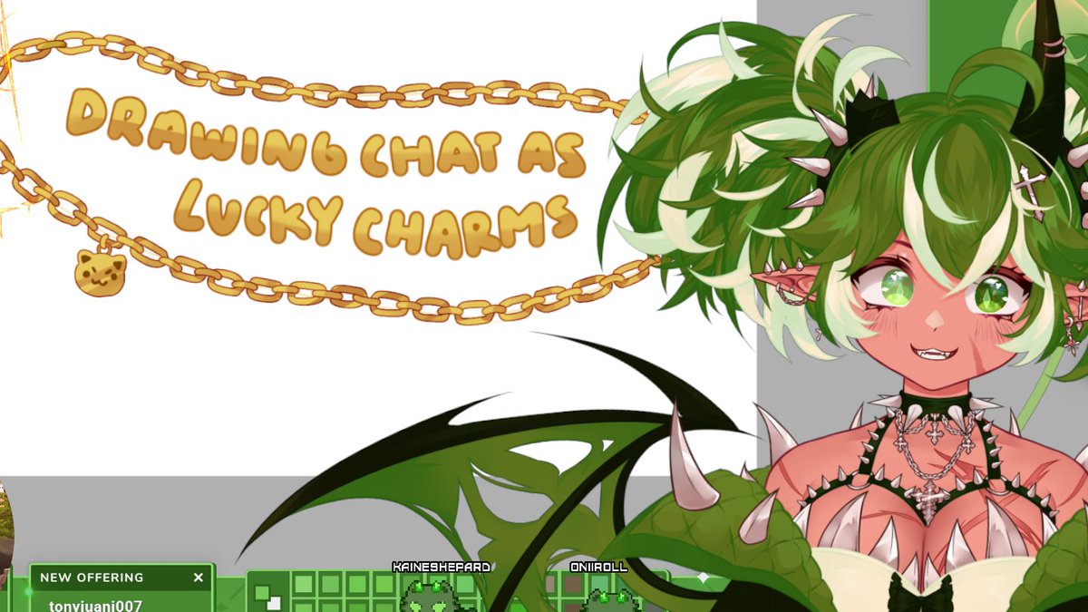 ๋࣭ ⭑🍀DRAWING CHAT AS GOLDEN CHARMS🍀 ๋࣭ ⭑
Happy St patricks day hellgatos!! to celebrate, im gonna be drawing little lucky golden charms for people!! Come join!

🍀twitch.tv/oniimely
