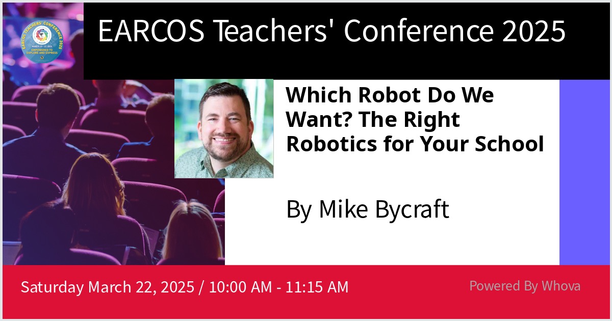 Leaving this week to present at EARCOS in Kuala Lumpur. Hopefully I can see some of my EdTech friends there.

Join me and we can talk about robots!
#robots #STEM #STEMed #education #EARCOS