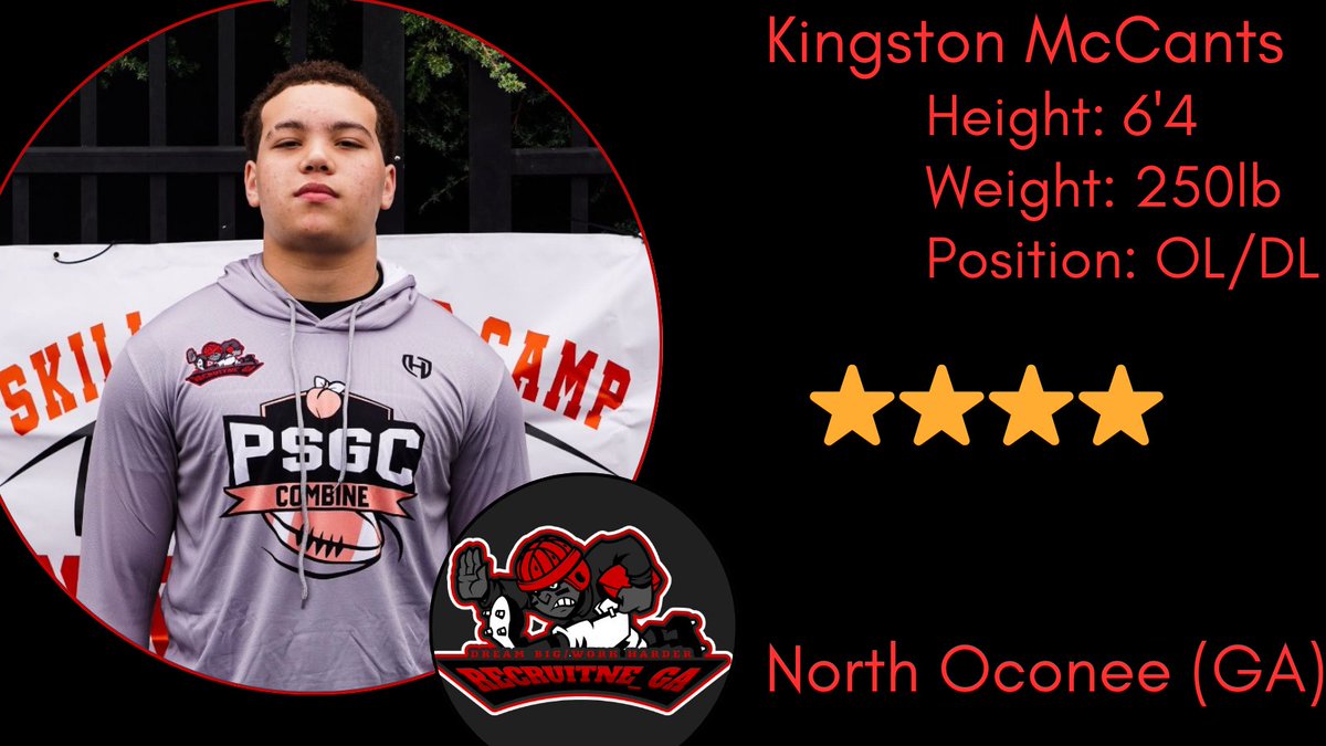 RecruitNE_GA (@recruitne_ga) on Twitter photo 🆔️ <a href="/McCantsBK55/">Kingston McCants</a>
🏈 OL/DL
🎓 2026
📝 The kid is super athletic for a big man. Ran a laser time 4.8 in the 40-yard dash. He's also a 2024 State Champion. His stock will continue to rise. 🆔️ <a href="/McCantsBK55/">Kingston McCants</a>
🏈 OL/DL
🎓 2026
📝 The kid is super athletic for a big man. Ran a laser time 4.8 in the 40-yard dash. He's also a 2024 State Champion. His stock will continue to rise.