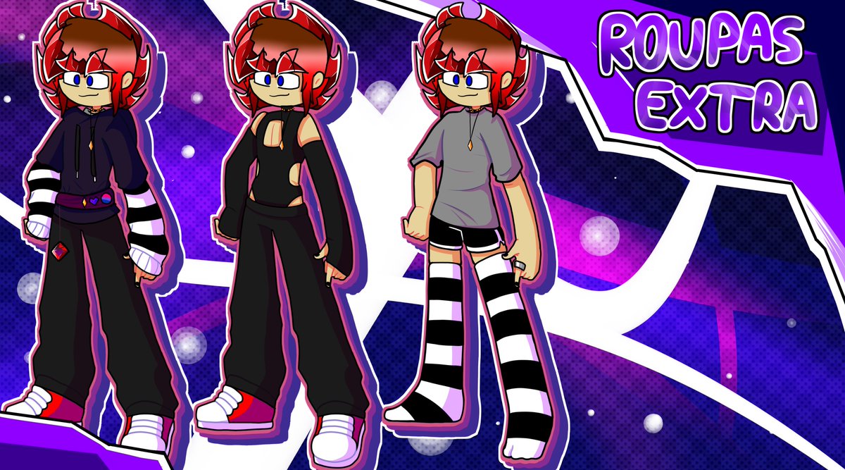 CauanAndrade1k's tweet image. [📌] Finalmente fiz um novo ref do meu oc/sona/eu :D
pra quem quiser desenhar meu oc tá aí certinho as coisas dele :3
eu ia falar sobre os poderes dele, mas é melhor deixar pro futuro na animação que quero fazer &amp;gt;:D