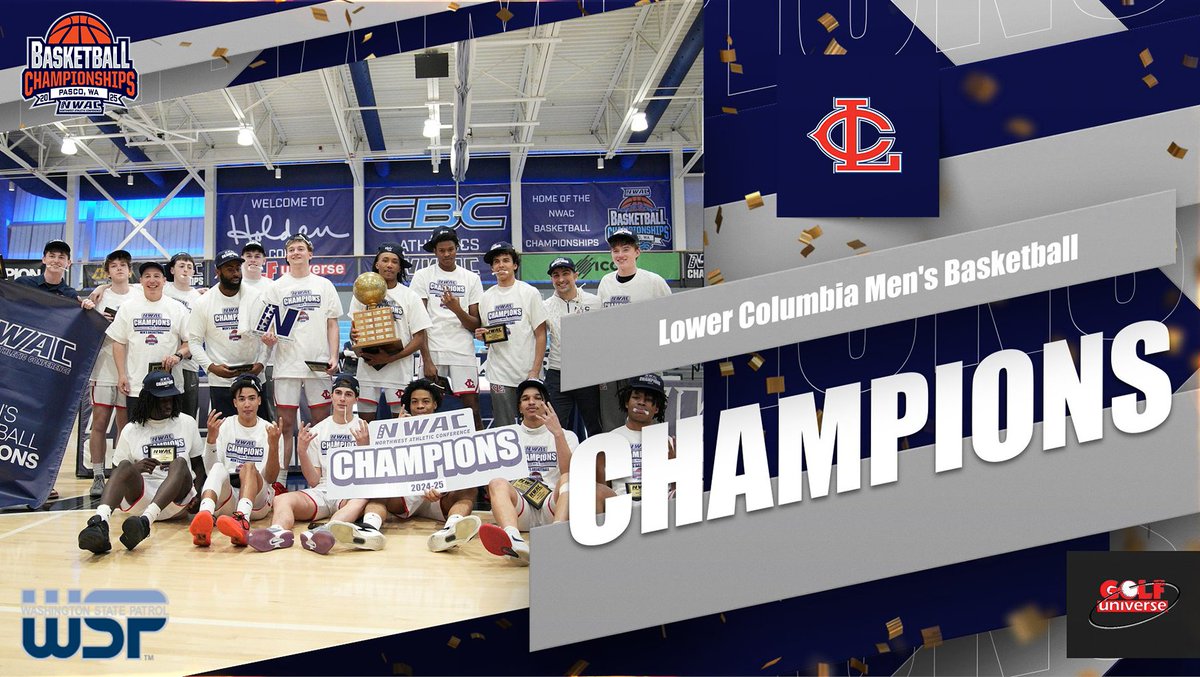 The Lower Columbia Red Devils are your 2025 NWAC Men's Basketball Champions‼️🏀🏆

FINAL | W1 Lower Columbia 67, S4 SW Oregon 63

The Red Devils earn their 3rd NWAC title and 1st since 2005!

#NWACmbb