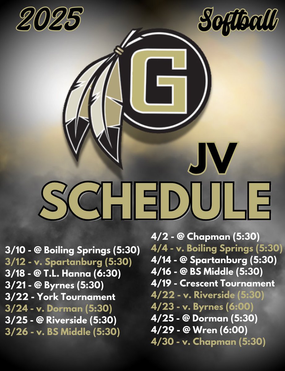 Gaffney High School Lady Indians Softball tweet media