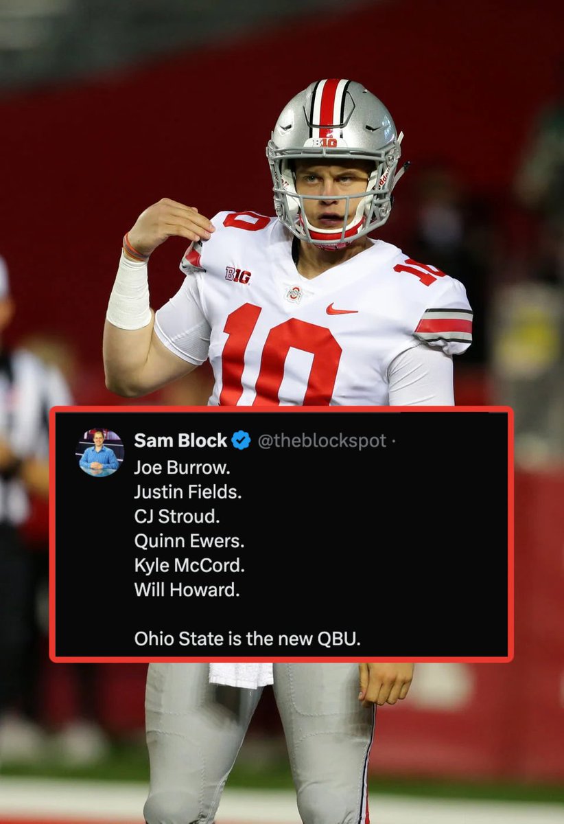 NFL_DovKleiman's tweet photo. Is Ohio State the new QBU? https://t.co/JSzYA02mAQ