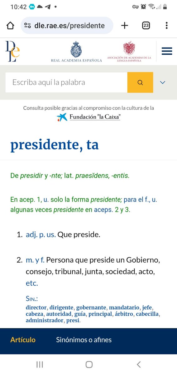 Arauj0Jose's tweet photo. @EnrikeRuiz8 @alcantara_1972 @eduardomenoni @EnriqueAlfaroR Bien, Menoni. De vez en cuando ojea el diccionario de la lengua española ve a Google. La acción de presidir (verbo transitivo) es diferente al sujeto que lo ejecuta, que puede ser hombre o mujer.  Por favor, sensatez y saca las dos chiripas que juegan dominó en tu cabeza. https://t.co/dEZbF1YvDI