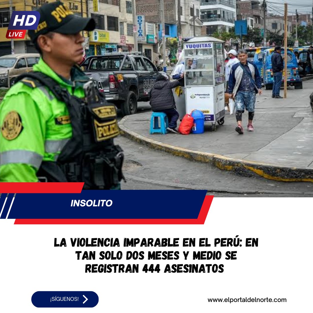 PortaldelNorteX's tweet photo. #Peru | La inseguridad al límite: en tan solo 74 días que van del 2025 se han registrado 444 homicidios en el Perú. https://t.co/1k5BziV55f