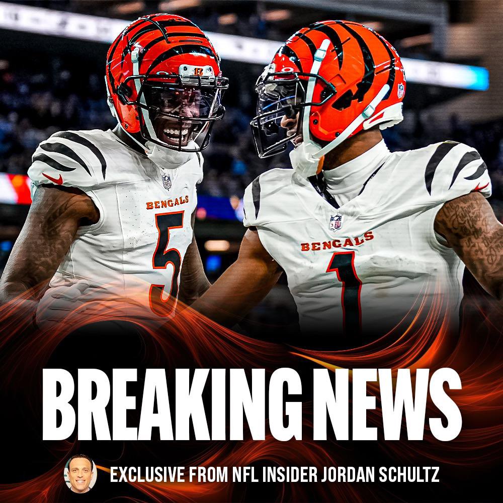 Schultz_Report's tweet image. More details on this historic WR duo deal:

— Ja’Marr Chase is now under contract for the next 5 years at $182.816M.

— Tee Higgins’ deal can be worth over $30M per year with incentives. He is a top-5 paid WR in the NFL.