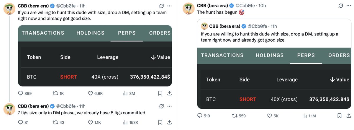 This whale still managed to turn a profit despite being hunted by a team!

11 hours ago, <a href="/Cbb0fe/">CBB</a> publicly formed a team to hunt this whale who shorted $BTC with 40x leverage.

Just one hour later, the team was in action, driving $BTC above $84,690 in a short period.

The whale