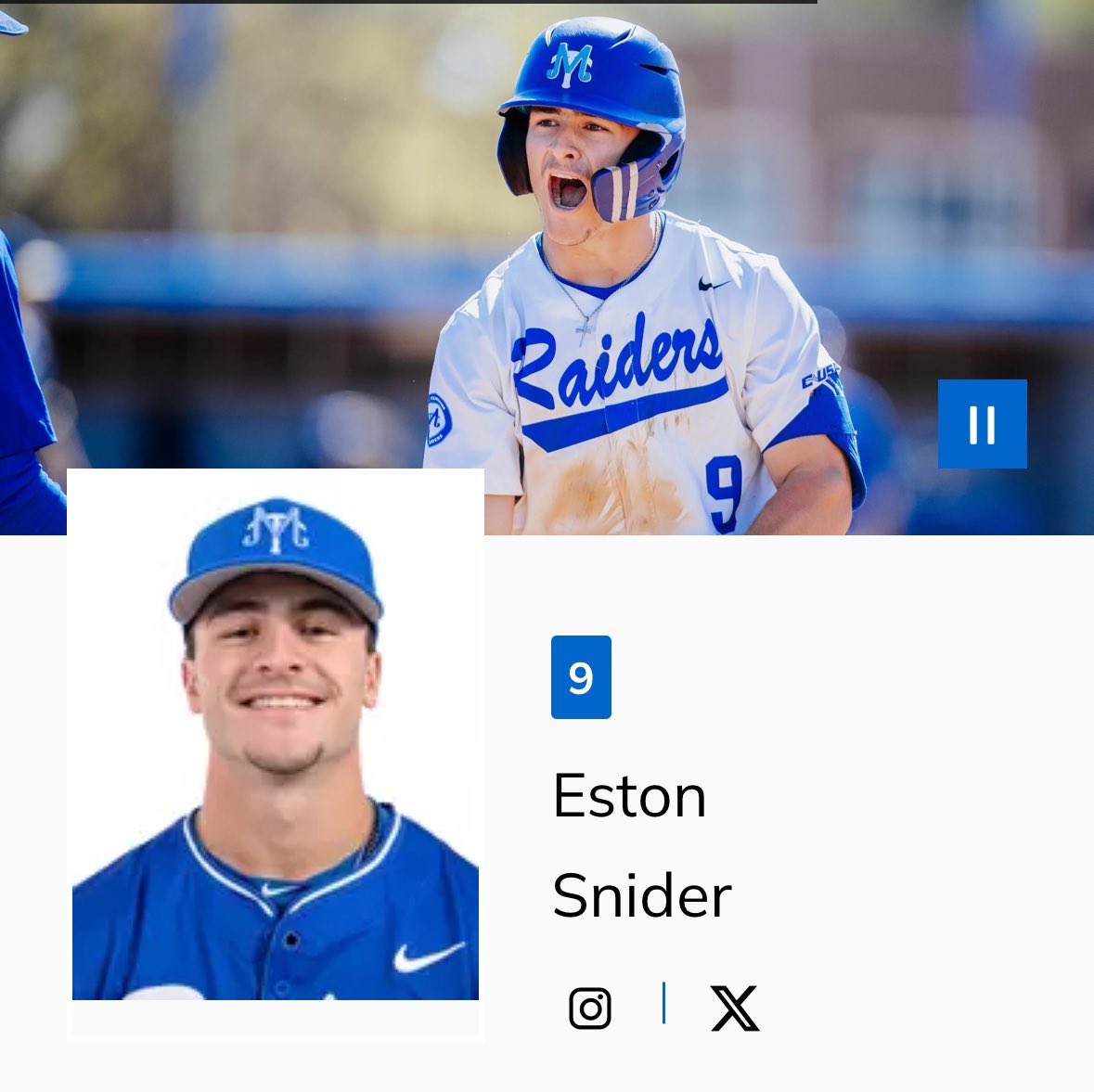 HomeOfSoutheastMADMavs (@semadmavshome) on Twitter photo For all the kids out there who arenโt the biggest, the tallest or the strongestโฆ.2021 <a href="/pagebaseball_/">Page Baseball</a> graduate <a href="/SniderEston/">Eston Snider</a> was usually the smallest player on the field in 14U, 15U, 16U and even 17U baseball. He was also the most exciting player to watch. He decided to hit the For all the kids out there who arenโt the biggest, the tallest or the strongestโฆ.2021 <a href="/pagebaseball_/">Page Baseball</a> graduate <a href="/SniderEston/">Eston Snider</a> was usually the smallest player on the field in 14U, 15U, 16U and even 17U baseball. He was also the most exciting player to watch. He decided to hit the