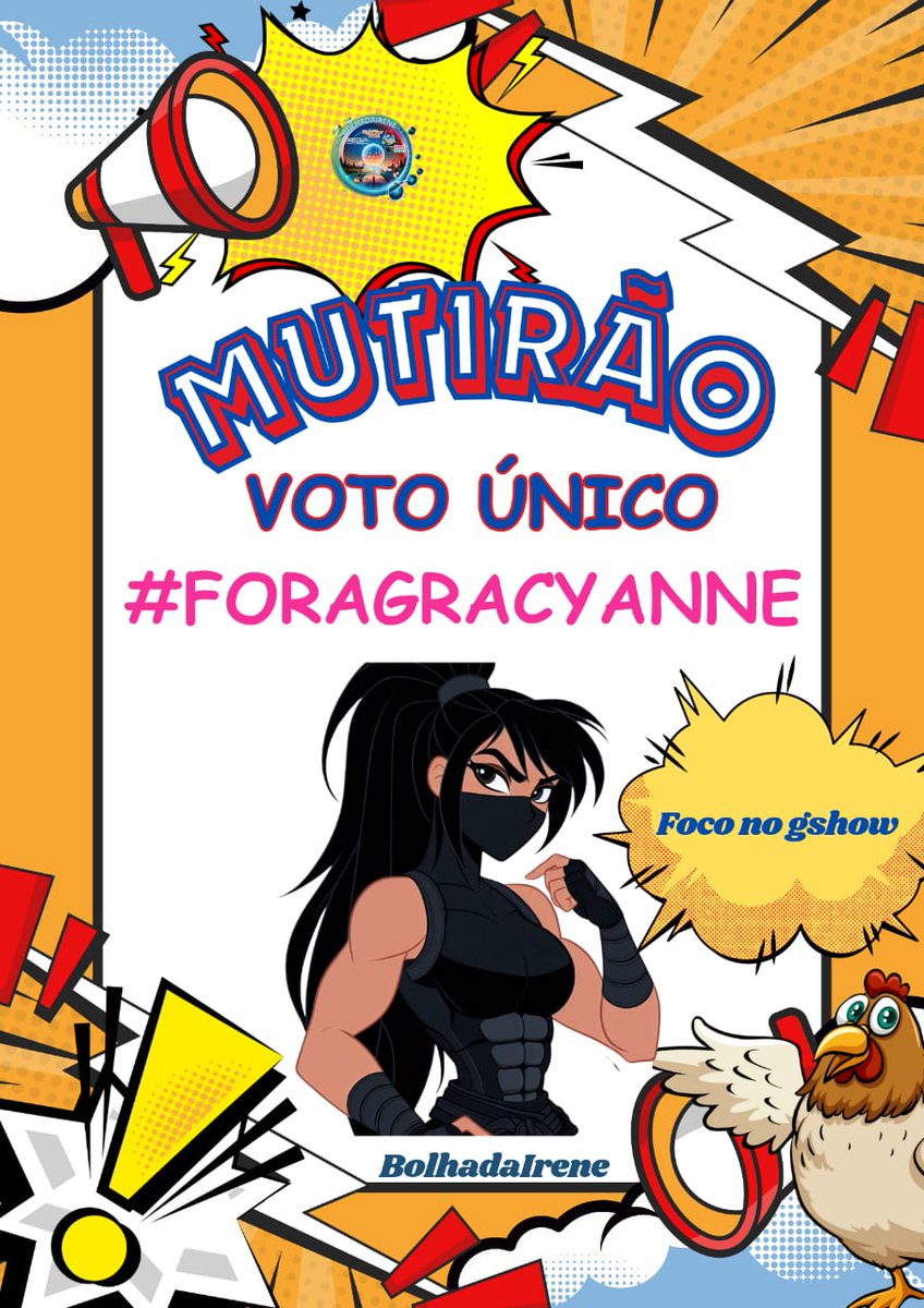 ATENÇÃO, 🚨 MUTIRÃO DO VOTO UNICO  BOLHA DA IRENE  <a href="/Nenens37/">🌎Nenens노시냐</a>

❌ O voto é para ELIMINAR, SOMOS FORA GRACYANNE 

FOCO NO GSHOW no #BBB25    

▶️ VOTO ÚNICO:gshow.globo.com/realities/bbb/…

#TeamDiegohypolito #ForaGracyanne 
#BBB25