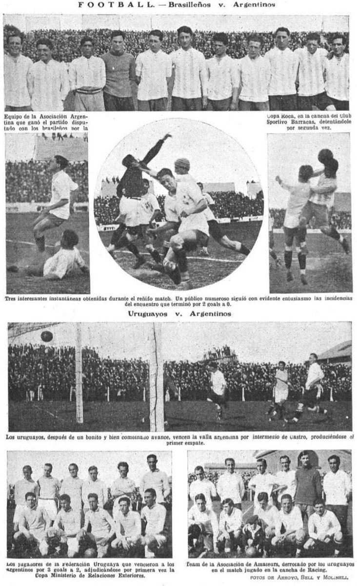 PCioccale's tweet photo. Diciembre de 1923, la #seleccion @Argentina , la seleccion @CBF_Futebol y la seleccion @Uruguay en la #CopaRoca . https://t.co/gNdZcAsHC6