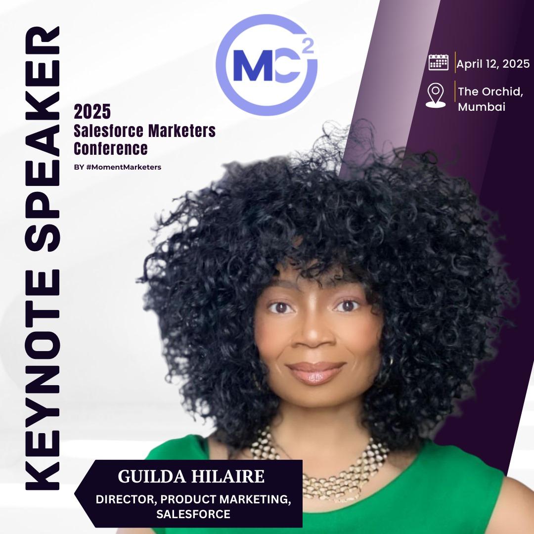 Thrilled to welcome Guilda Hilaire as a keynote speaker at our 5th edition
As Director of Product Marketing at Salesforce, Guilda has been a game-changer, empowering marketers worldwide. Her presence will ignite minds, inspire strategies, and shape the future of digital marketing