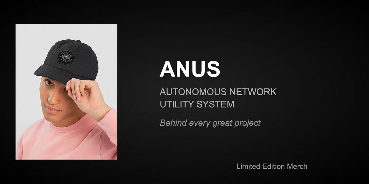 The ANUS Cap drops soon.
Limited run, unlimited potential.
#ANUSmerch