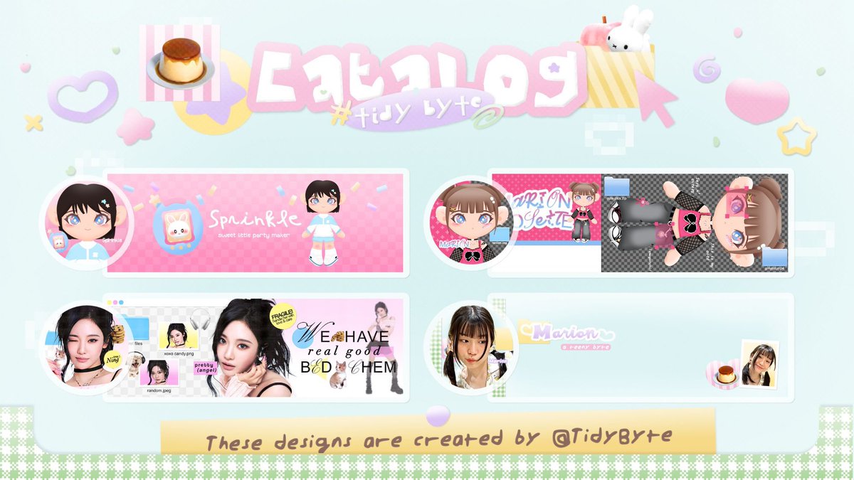 TidyByte's tweet image. ♡  ࣪  / + help repost? thanks! ⊹  ׁ   ִ  ໒꒱

@TidyByte’s site is open for order with various layout by request you can choose __ 🍮 Add your items to the cart and let the { bunny } do the rest!

#zonauang #zonajajan