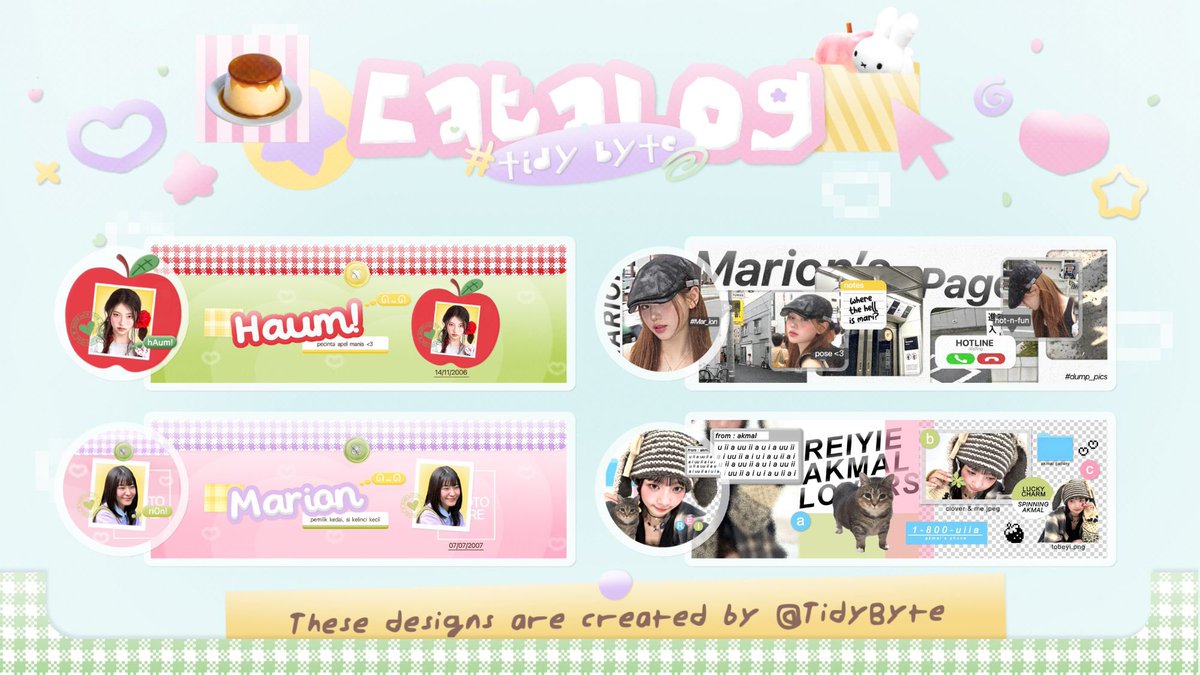 TidyByte's tweet image. ♡  ࣪  / + help repost? thanks! ⊹  ׁ   ִ  ໒꒱

@TidyByte’s site is open for order with various layout by request you can choose __ 🍮 Add your items to the cart and let the { bunny } do the rest!

#zonauang #zonajajan