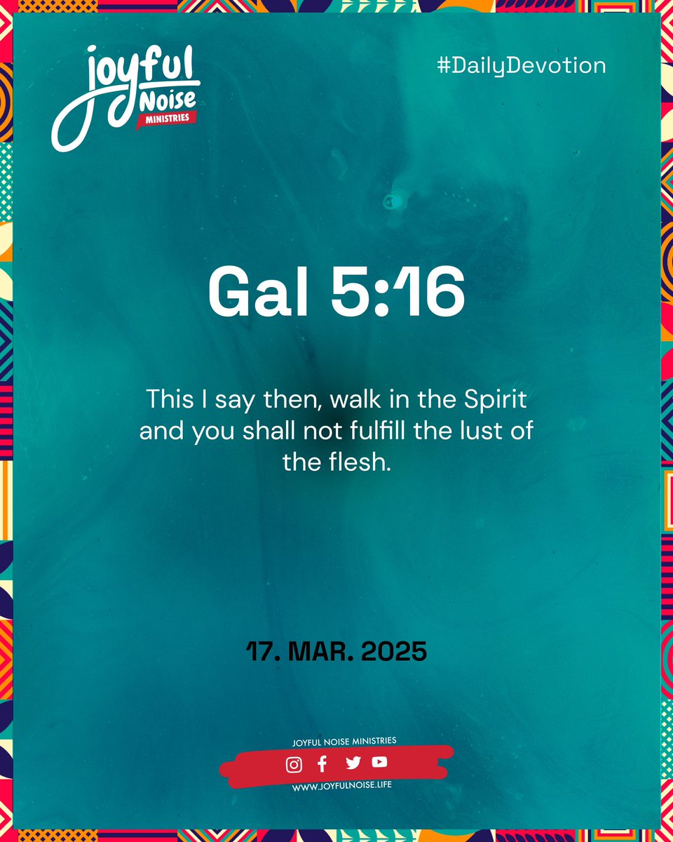 JN_Ministries's tweet image. This teaches us the importance of relying on God’s strength and presence in our lives, rather than trying to live in our own strength. Walking by the Spirit leads to spiritual freedom and transformation, helping us live in a way that honors God.#joyfulnoiseministries #morningdevo
