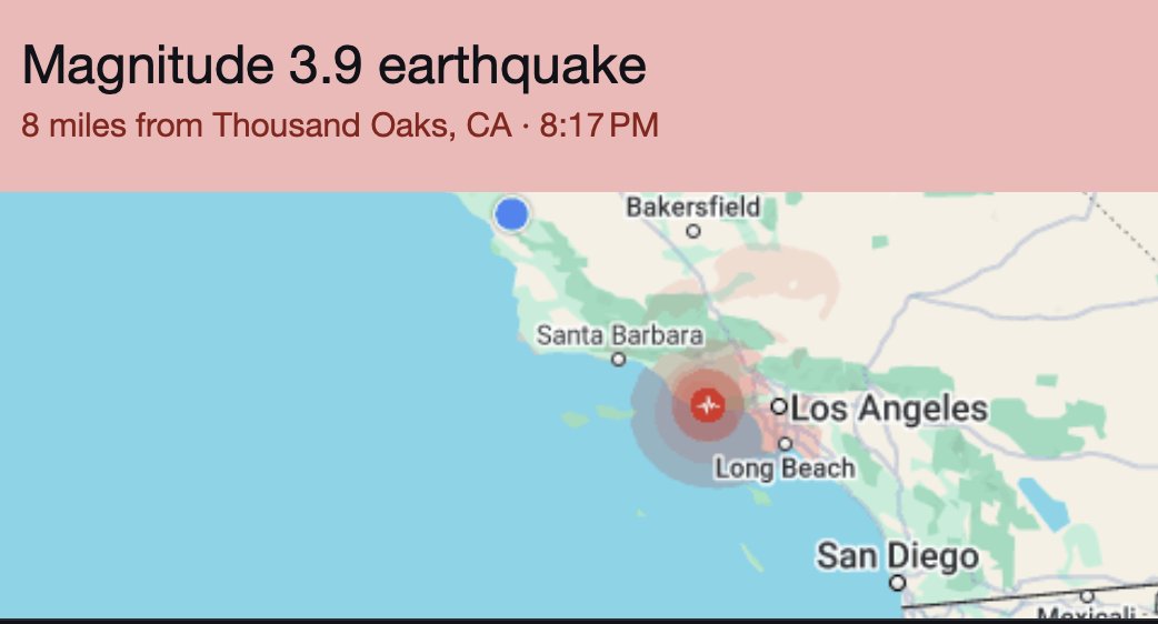 Micro Earthquake Shakes Malibu: Did You Feel It? • The Malibu Times 

A small earthquake rattled the Malibu area on Sunday evening, March 16, at 8:21 p.m. According to the United States Geological Survey (USGS), the microquake measured a magnitude of 1.5 and occurred