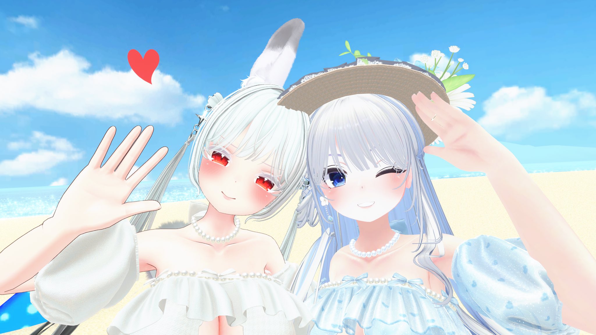 しょりんうさぎちゃんとくまさんのデート、コスモス、秋アレンジ❣️ピンク❁⃘* しょりんうさぎちゃんとくまさんのデート、コスモス、秋アレンジ