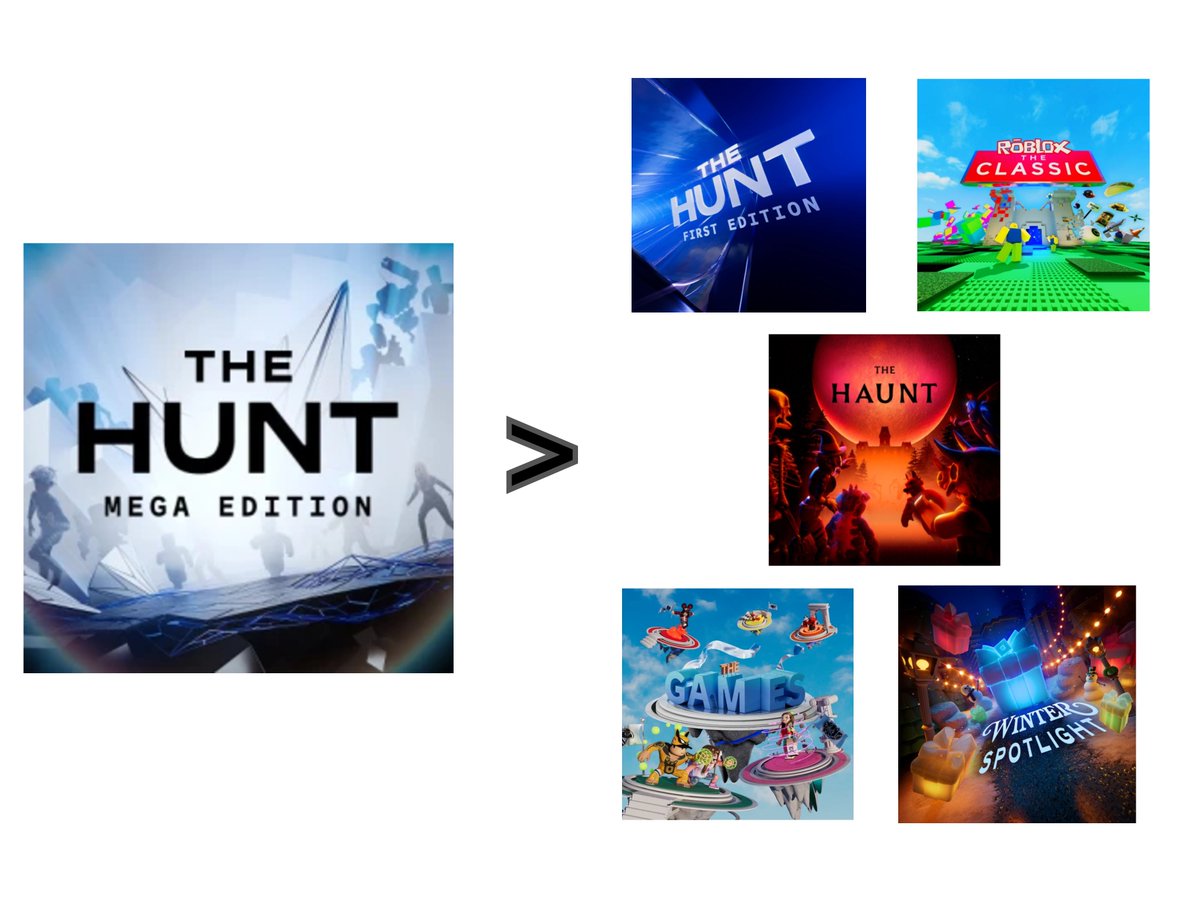 KingJasonRblx's tweet photo. do u guys agree that the hunt mega edition is officially better than 5 roblox event from last year?

for me yes. this is very peak event that roblox have done so far https://t.co/X1iAGK5QTN