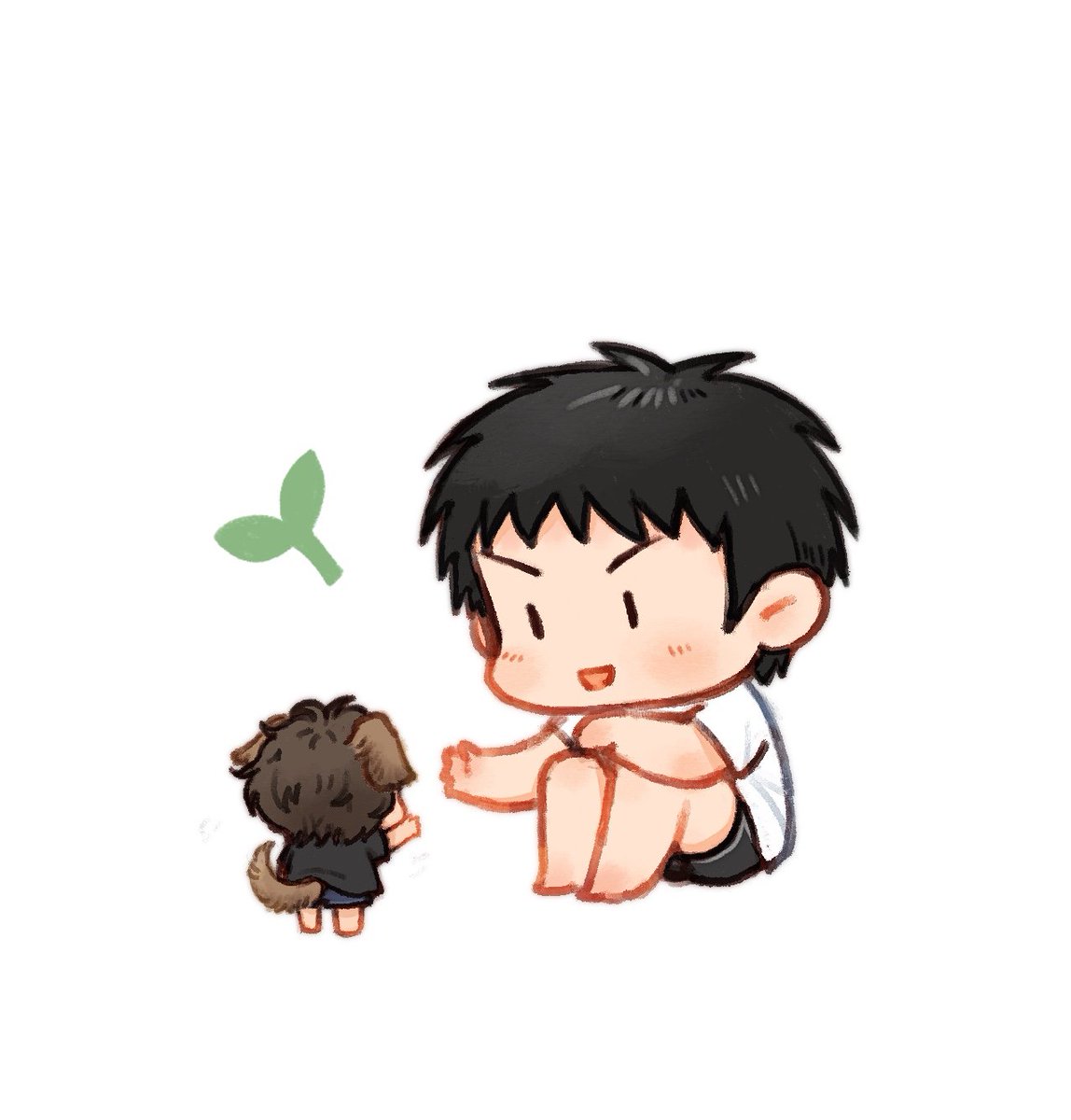 #태섭대만
#リョ三
和刚认识的小狗成为朋友吧
“击掌——”