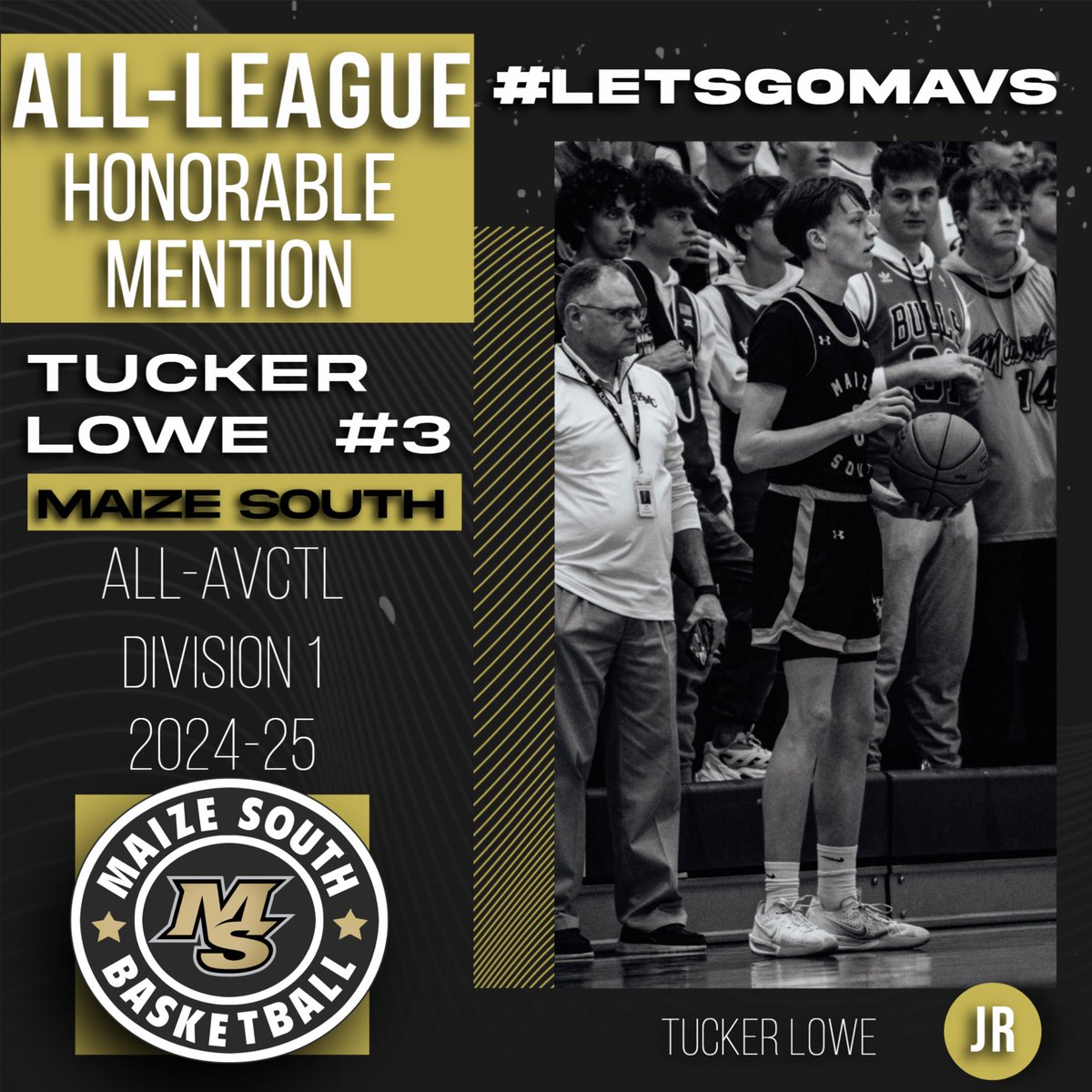 CONGRATULATIONS to Tucker Lowe on being selected All-League Honorable Mention! #AVCTL #LETSGOMAVS 🤘🤘💪💪🏀🏀