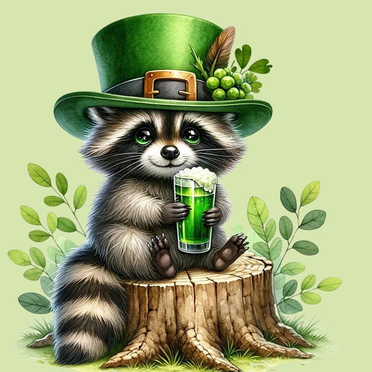 SophieRaccoons's tweet image. If, y'all know me at all, you'll understand this. #Raccoon 🦝 #GreenBeer 💚🍺 #hats 🎩🟢 #Shamrock ☘️☘️☘️☘️ #HappyStPatricksDay 🍀☘️