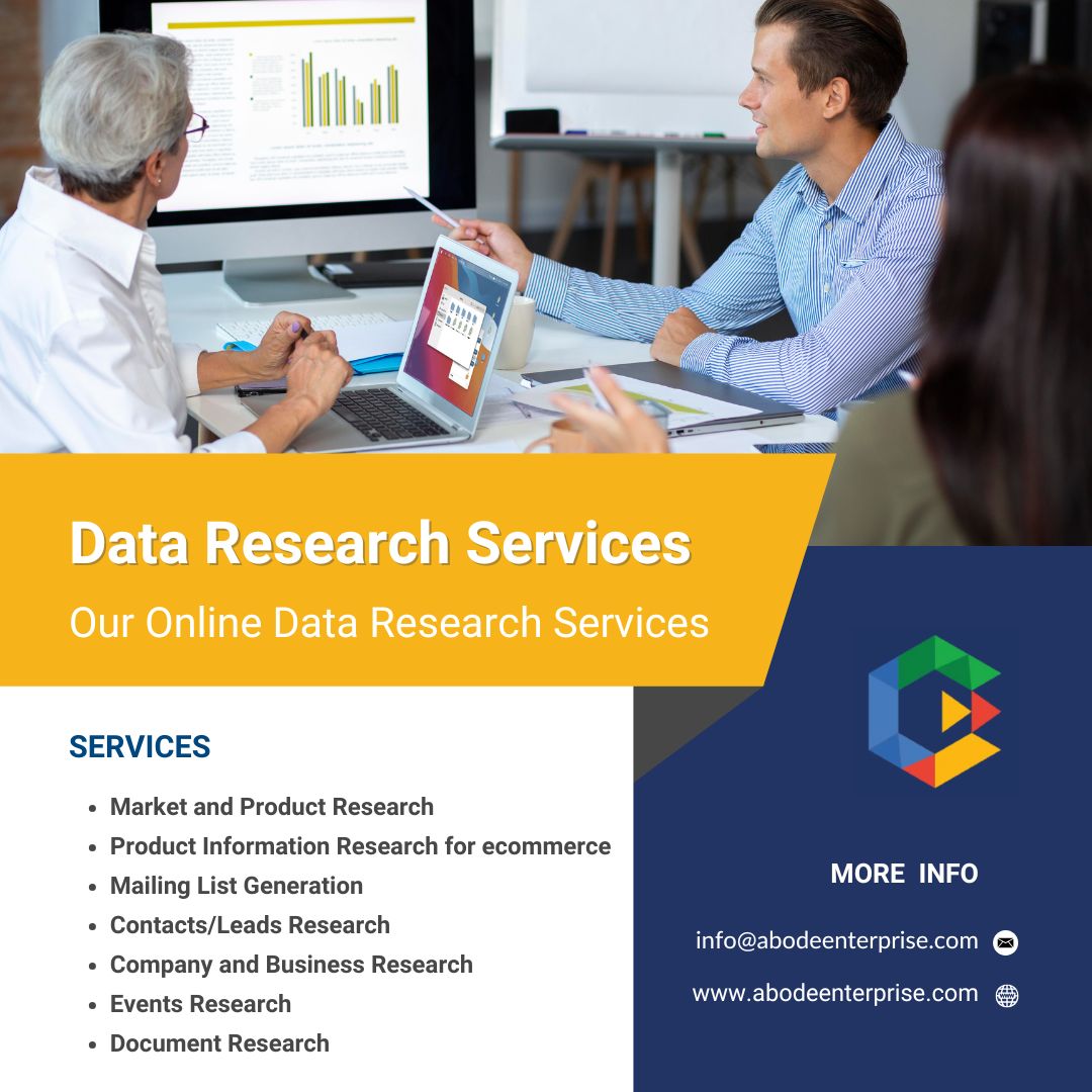 AbodeEnterprise's tweet image. Discover expert data research services to unlock valuable insights for your business. We provide accurate data analysis, market research, and custom reports to drive informed decision-making. Contact us today
📧 info@abodeenterprise.com
🌐 bit.ly/3ESVHUv
#abodeenterprise