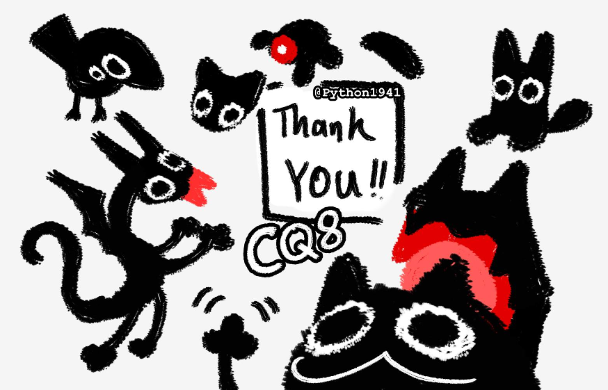 #CQ #CQ8 #ComicSquare8 
ขอบคุณทุกคนที่มารับเจ้า GAT กลับไปเลี้ยงกันด้วยนะคะ!✨