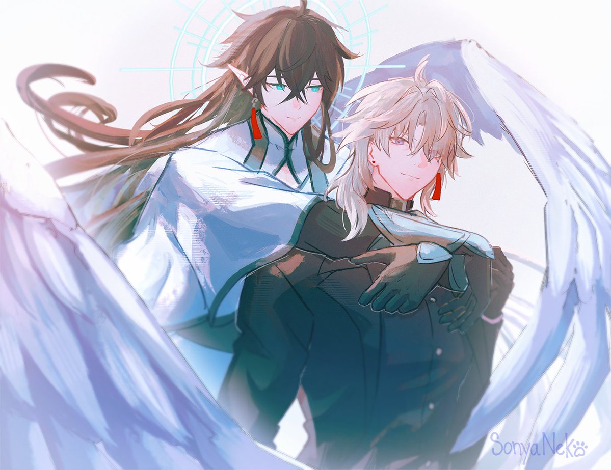 「My xingyue AngelxPriest AU submission fo」|Sonyaのイラスト