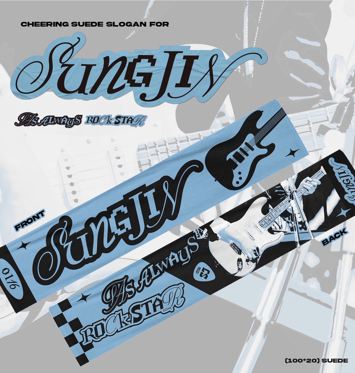 🎸2025 CHEERING KIT for SUNGJIN
(스웨이드 슬로건)
♯ 3/17 18:07 ~ 3/23 23:59(KST)
♯ 선착순 3분께 성진 쉬폰 포스터 드립니다(추후 공개)

🔗 vo.la/oatFNc

• G.O 문의 DM
• #RT 추첨 한분께 슬로건을 드립니다
• 폼 내 실물 확인 요청ᯓ★

#성진 #데이식스