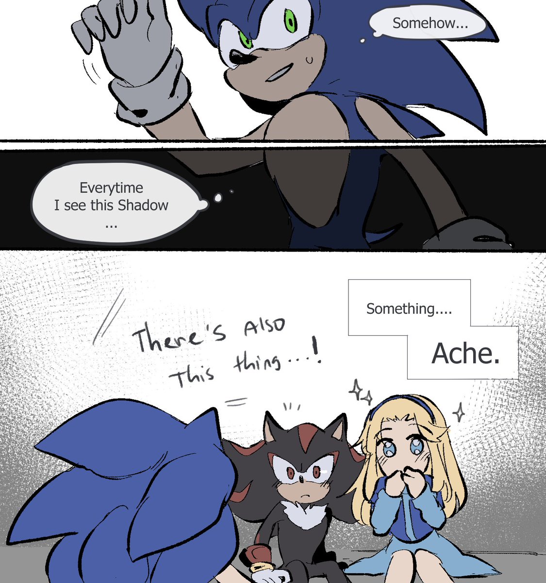 You asks i deliver, might as well...
this AU means i can draw shadow like he's a cat.

ANYWAY!!!! strike one :)

#sonadow #MariaRobotnik