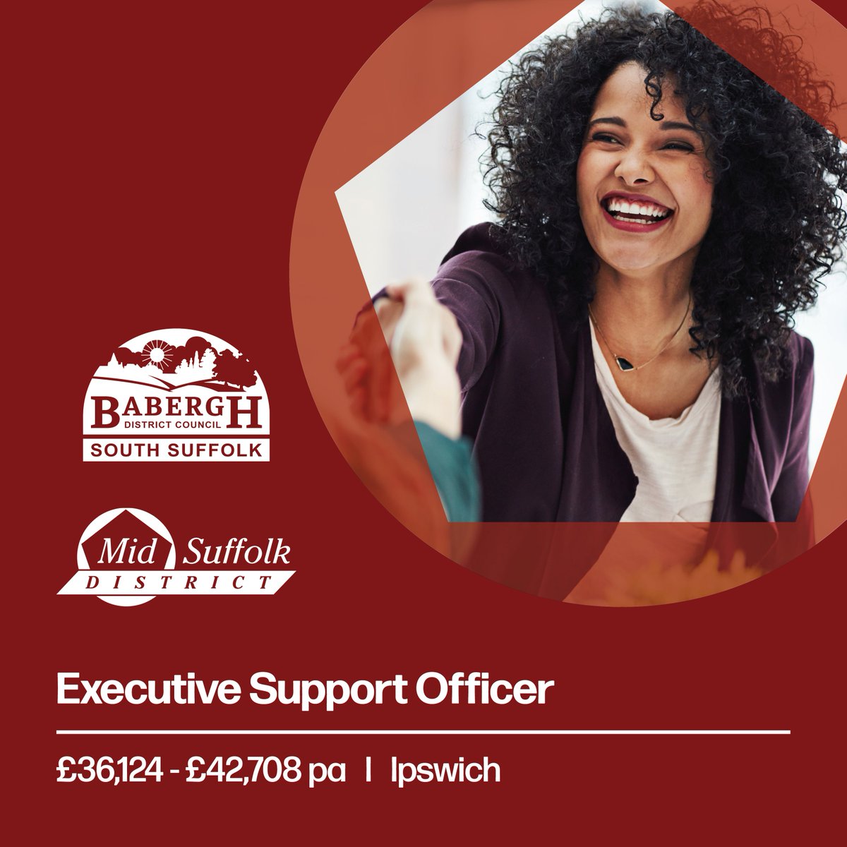 SJDirect's tweet photo. Executive Support Officer 
@BaberghSuffolk @MidSuffolk - Ipswich, Suffolk IP1 2BX 
£36,124 - £42,708 pa, F/T, Permanent

To apply for this job, visit: https://t.co/SjtU5agDfg

#Babergh #midsuffolk #ipswich #ipswichsuffolk #suffolk #IpswichJobs #SuffolkJobs #suffolkjobsdirect https://t.co/Easc6xKeh0