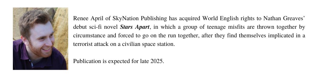 SkyNationPub's tweet image. We love expanding our catalogue!
Welcome aboard, Nathan! We look forward to working with you!