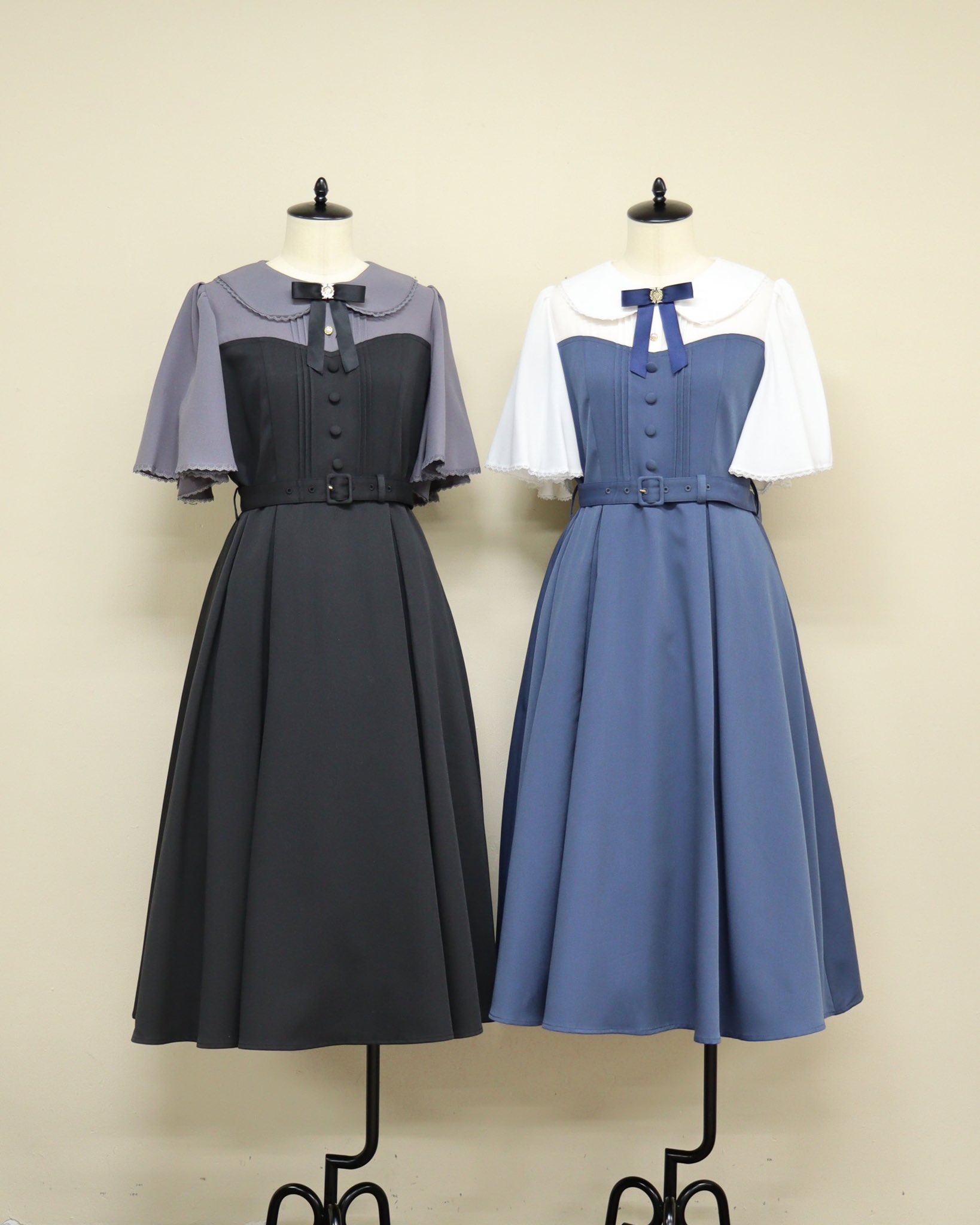 アマベル、Classical Lady ワンピース ブルー アマベル、Classical Lady ワンピース ブルー Amavel】Classical