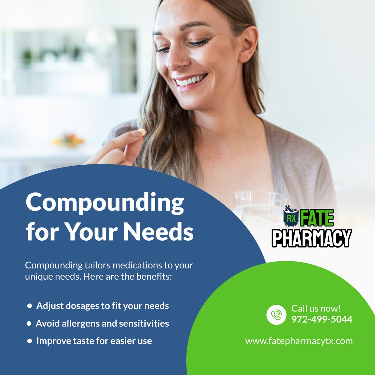 fatepharma_tx's tweet photo. Compounding offers customized medications for your unique health needs. Ask about our specialized pharmacy services today! 

#RockwallTX #RetailPharmacy #CustomCare https://t.co/KKCo7104Cc