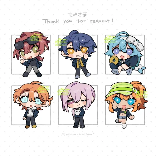 skeb納品しました!よそのパラクラさんたち描けてうれしーー!!かわいいです