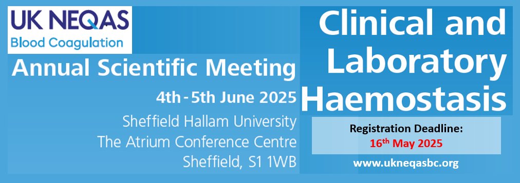 We are pleased to announce that registrations are officially open for our Annual Scientific Meeting!
More information here: neqascoag.org/clh-2025/ 
#CLH2025 #TeamUKNEQAS