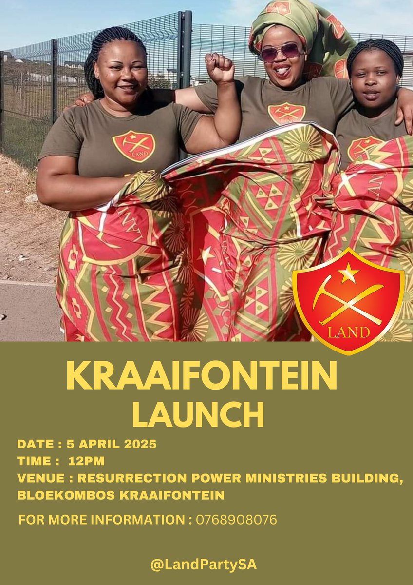 gndzongana's tweet photo. Join the @LandPartySA to defend the Western Cape against Zionism, white supremacy, racism, and the establishment of a white enclave. #LandTeam https://t.co/SNelFuk7hZ